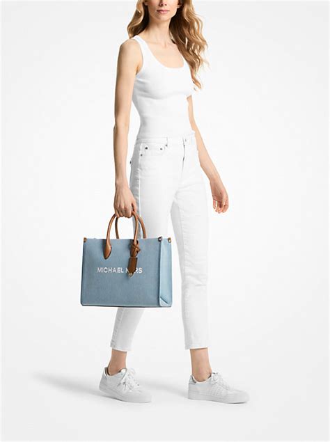 Mirella Medium Washed Denim Tote Bag 